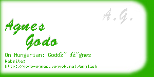 agnes godo business card